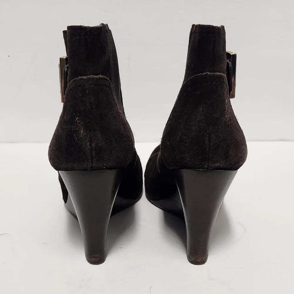 Tory Burch Adrienne Suede Wedge‎ Ankle Booties in Brown